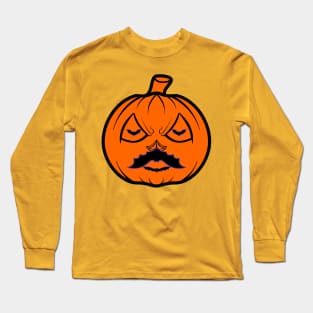 "Crazy pumpkin with a bat-shaped mustache" Long Sleeve T-Shirt